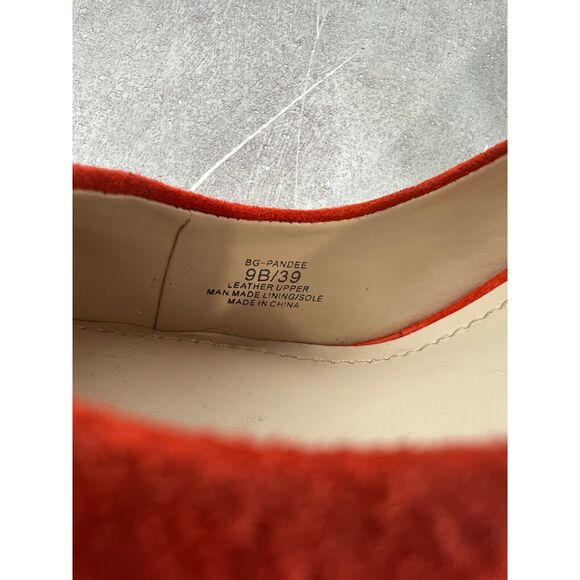 BCBGeneration Women Red Black Suede Leather High Heels Size 9 39 Mod‎ Edgy - Picture 4 of 14